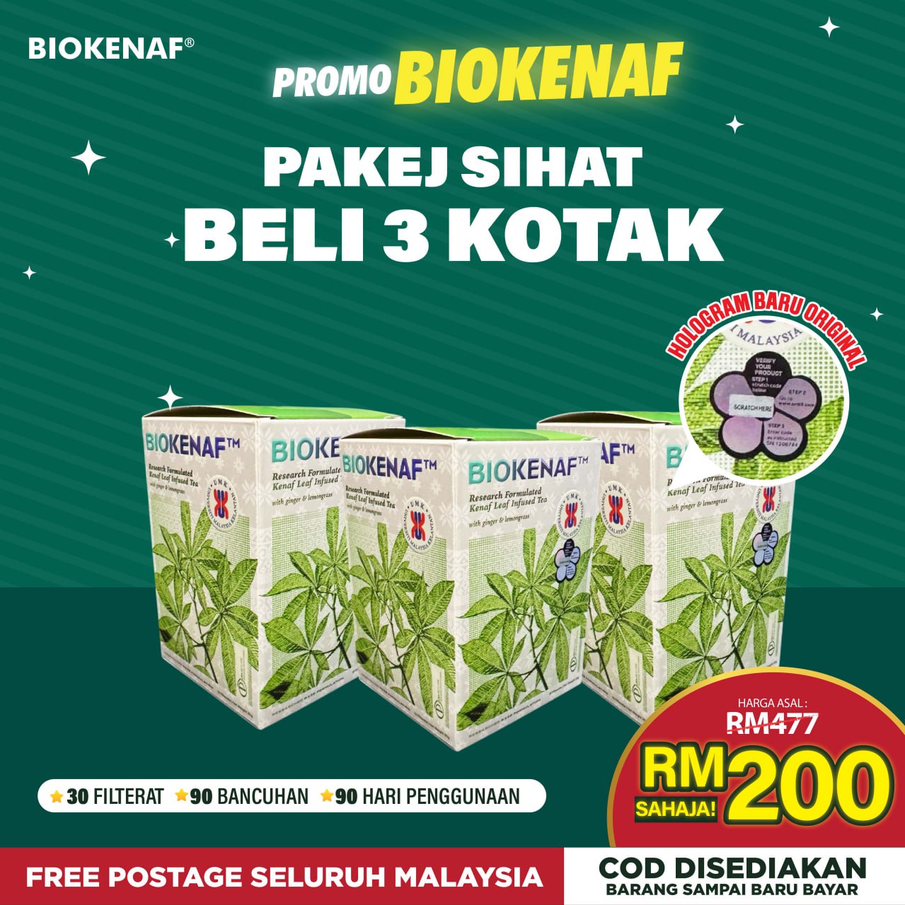 3 x Biokenaf